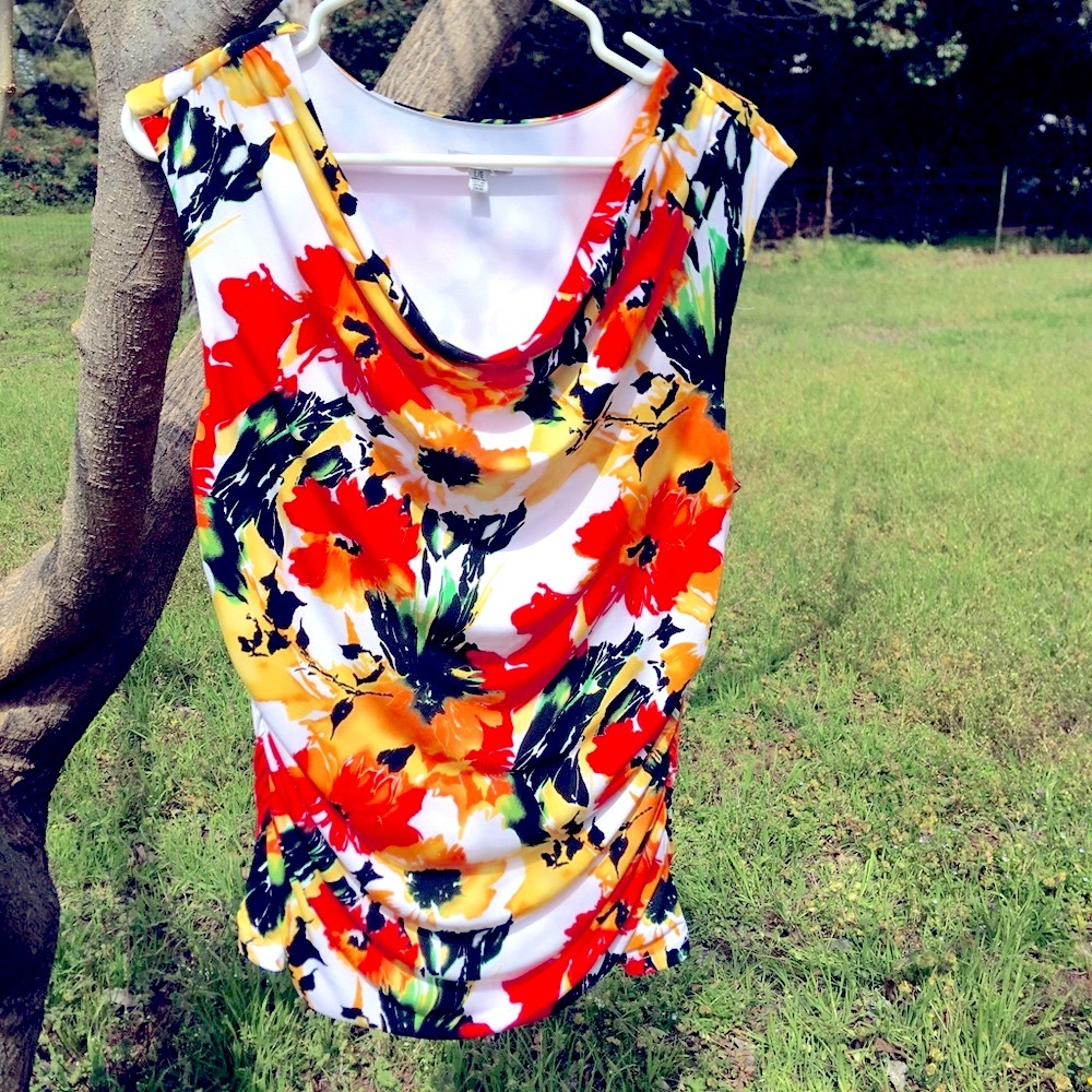 Fitted Stretch Floral Shirt. Home Party Exclusive